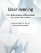 Clear Evening SATB choral sheet music cover